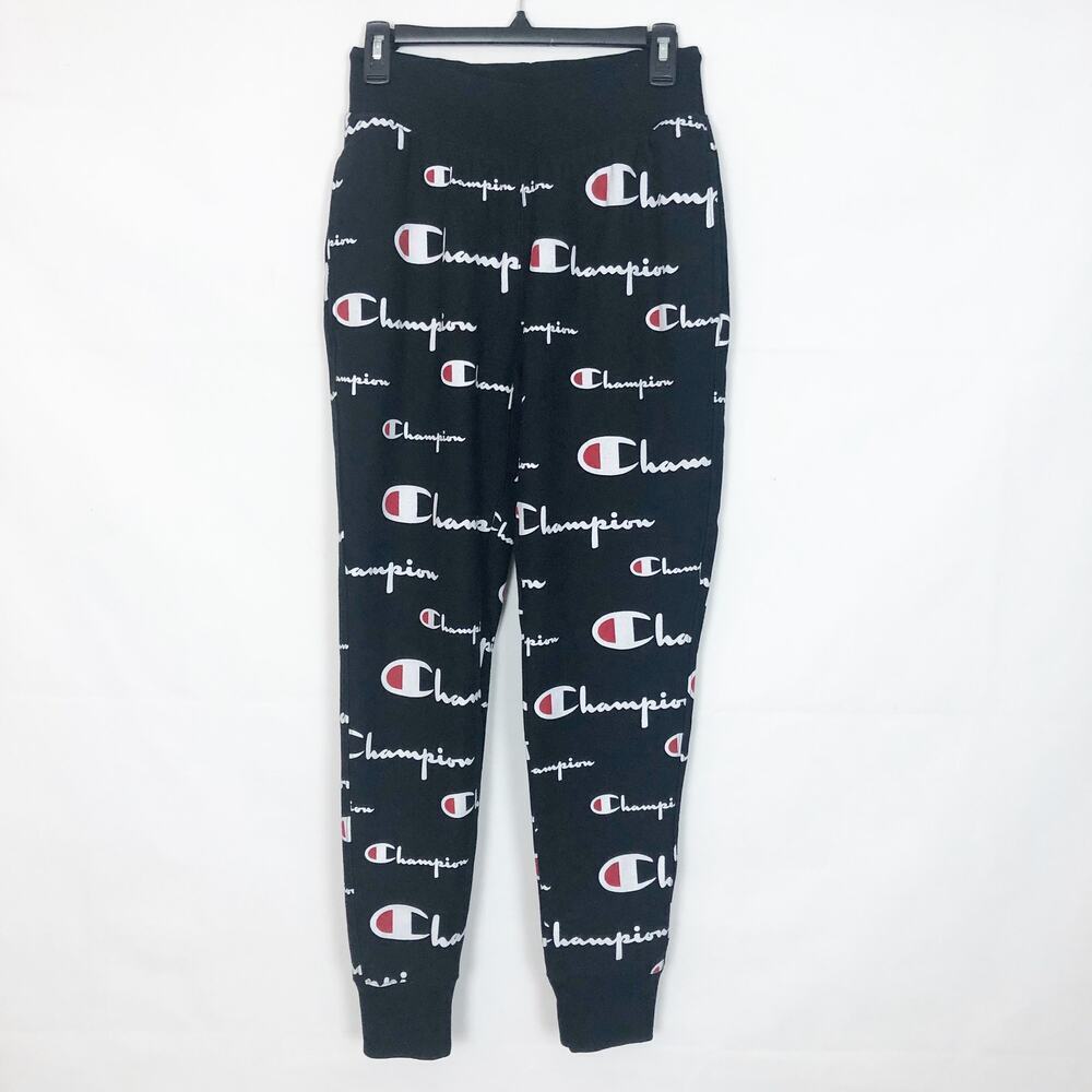 Champion Men's Reverse Weave Logo Print High-Rise Jogger Pants Size Small